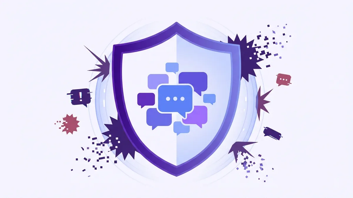 Shield protecting a Discord community from harmful content