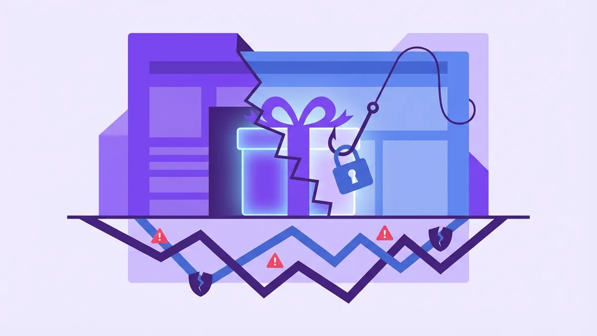 Phishing links disguised as gifts hiding malicious intent